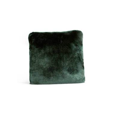 Green cheap furry pillow